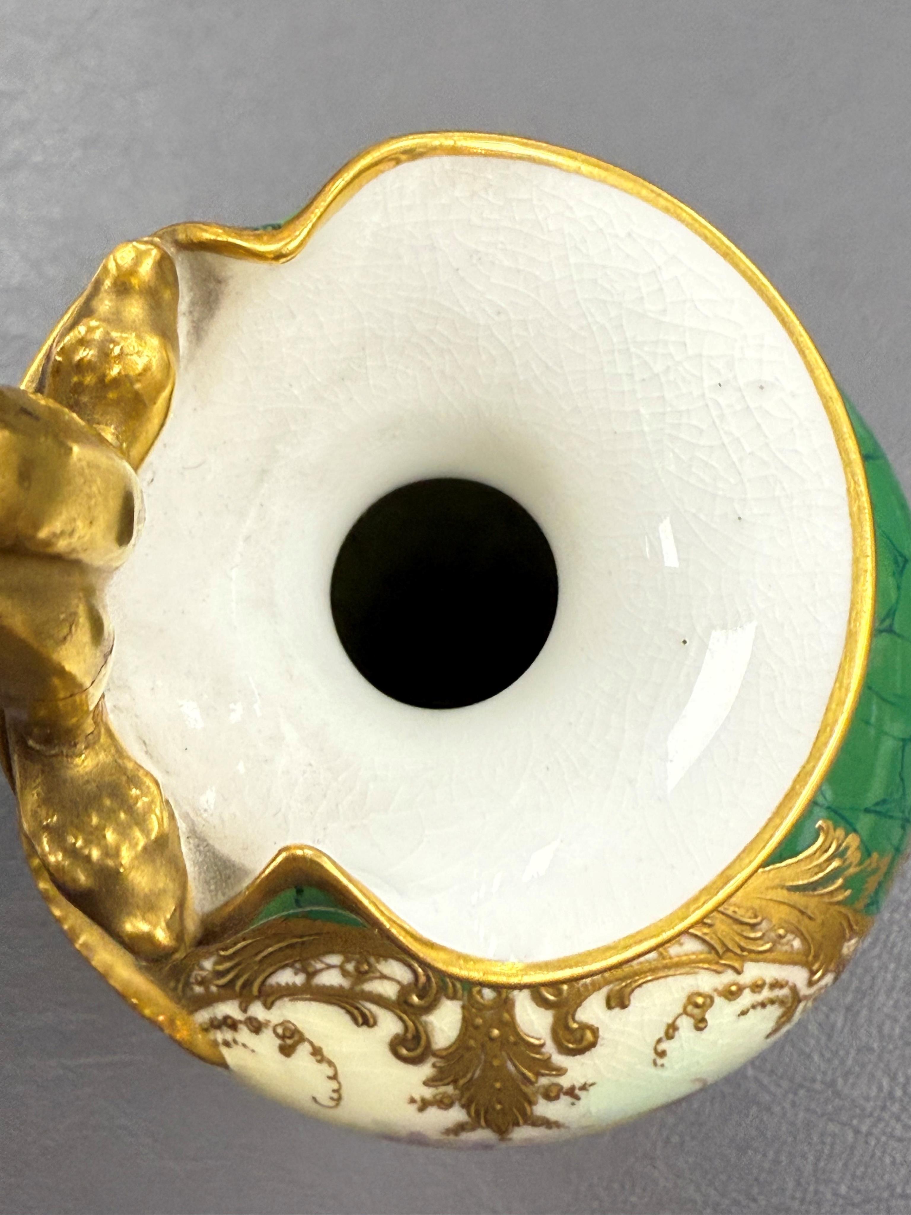 A pair of Royal Worcester fruit painted ewers, by R. Sebright, c.1903